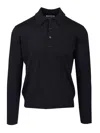 Dries Van Noten Muano Polo L/s Polo Shirt Blue In Black