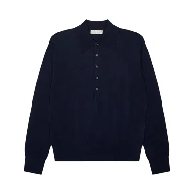 Pre-owned Dries Van Noten Muano Polo 'navy' | Blue | Men's Size M
