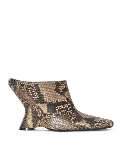 Dries Van Noten Women Leather Asymmetric Boots In Multi