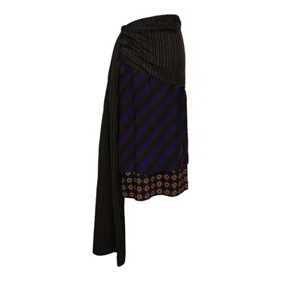 Dries Van Noten Multi-layered Skirt In Black