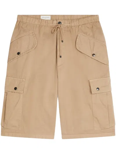 Dries Van Noten Multi-pocket Cargo Shorts In Neutrals