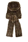 Dries Van Noten Multicolor Chenille Scarf In Multi