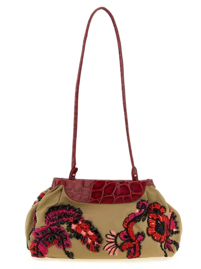 Dries Van Noten Multicolor Cotton Clutch Women's Bag