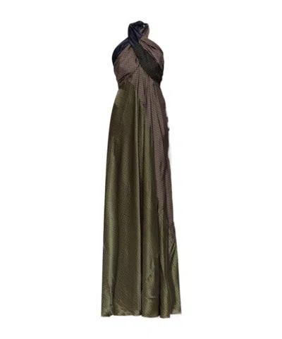 Dries Van Noten Multicolor Dress In Green