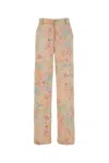 Dries Van Noten Multicolor Embellished Linen Blend Paxy Pant