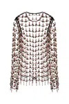 Dries Van Noten Multicolor Mesh Connu Top In White