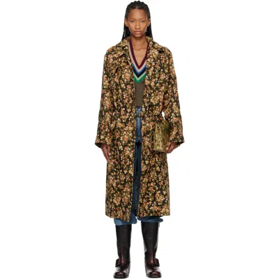 Dries Van Noten Multicolor Oversized Floral Coat