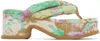 Dries Van Noten Multicolor Printed Platform Heeled Sandals In 975 Des.a