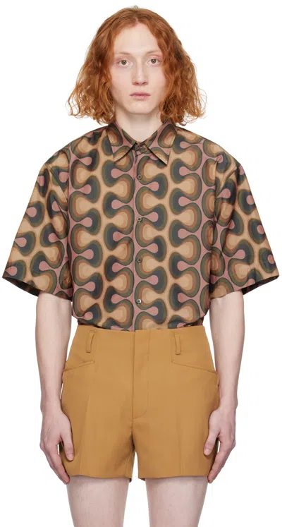 Dries Van Noten Multicolor Printed Shirt In 711 Terra