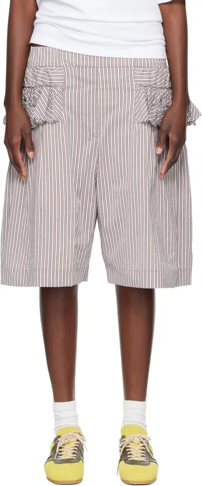 Dries Van Noten Multicolor Ruffled Shorts