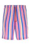 Dries Van Noten Striped Drawstring-waist Shorts In Multicolor