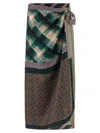 Dries Van Noten High Waist Maxi Skirt With Mixed Patterns In Multi