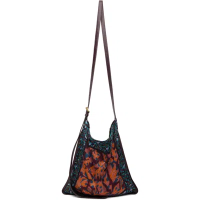 Dries Van Noten Multicolor Small Scarf Tote In 703 Brown