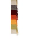 Dries Van Noten Wool Blend Scarf With Multicolor Fringed Edges In Multi
