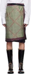 Dries Van Noten Multicolor Wrap Scarf Midi Skirt
