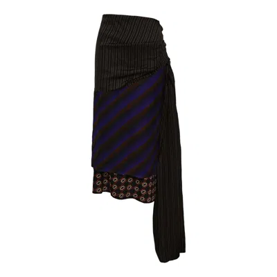Dries Van Noten Multi-layered Skirt In Black