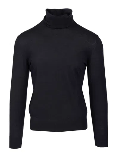 Dries Van Noten Munas Jumper Regular Fit Knitwear Blue In Black