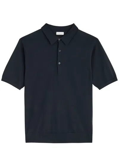 Dries Van Noten Murice Wool Polo Shirt In Black