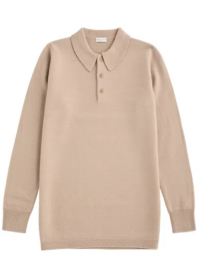 Dries Van Noten Muriel Wool Polo Jumper In Brown