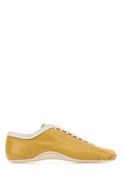 Dries Van Noten Mustard Leather Sneakers