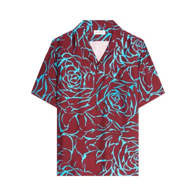 Pre-owned Dries Van Noten M.w. Shirt 'burgundy' | Red | Men's Size 52