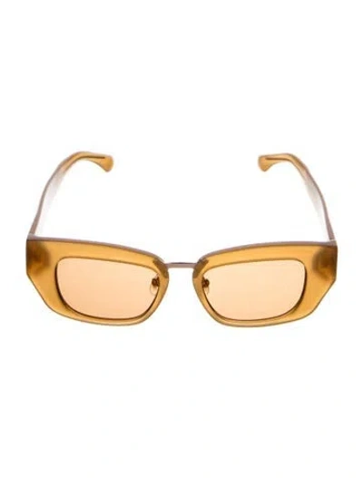 Pre-owned Dries Van Noten Narrow Tinted Sunglasses In Neutrals