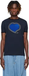 Dries Van Noten Navy Archive Print T-shirt In 509 Navy