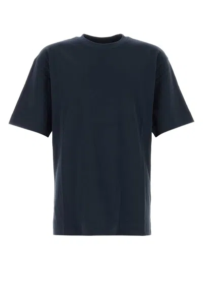 Dries Van Noten Navy Blue Cotton Heli T-shirt In Black