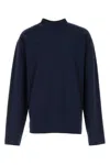 Dries Van Noten Long-sleeved Crewneck T-shirt In Navy