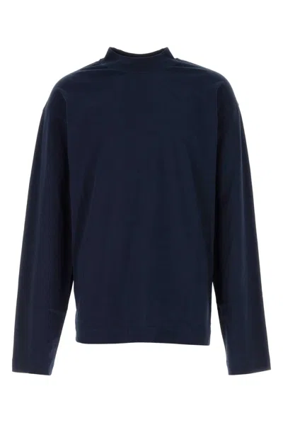 DRIES VAN NOTEN NAVY BLUE COTTON OVERSIZE HEGER T-SHIRT