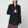 Dries Van Noten Double Breasted Wool Jacket Featuring Pockets In Black
