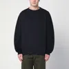 Dries Van Noten Navy Blue Sweatshirt With Zip Detail Men