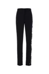 Dries Van Noten Pandoris Embellished Wool Skinny Pants In Black