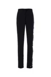 Dries Van Noten Pandoris Embellished Wool Skinny Pants In Black