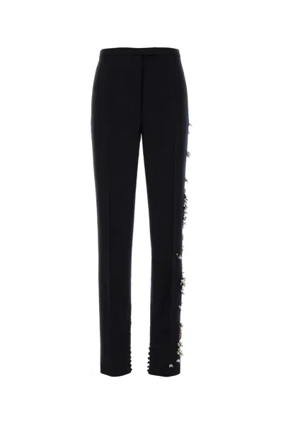 DRIES VAN NOTEN NAVY BLUE WOOL PANDORIS PANT