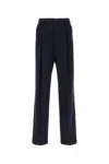Dries Van Noten Penrud Pinstripe Pleated Wool Trousers In Navy