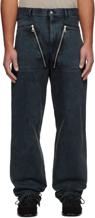 Dries Van Noten Navy Faded Jeans