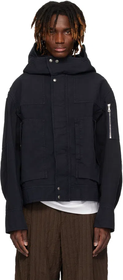 Dries Van Noten Navy Flap Pocket Jacket In 509 Navy