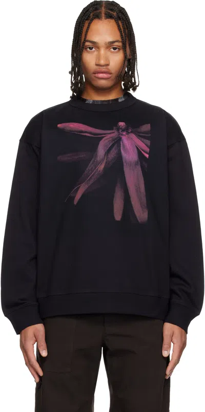 DRIES VAN NOTEN NAVY GRAPHIC SWEATSHIRT