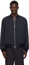 Dries Van Noten Volker Reversible Black Cotton Blend Jacket In 509 Navy
