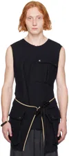 Dries Van Noten Navy Layered Top In 509 Navy