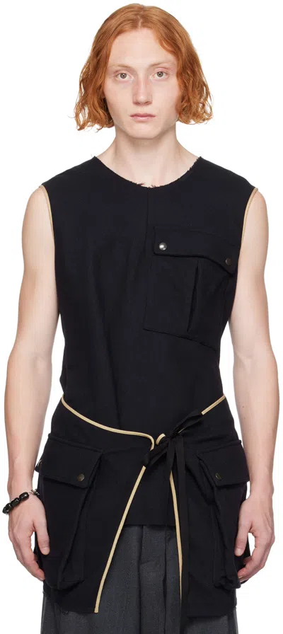 Dries Van Noten Navy Layered Top In 509 Navy