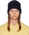 Dries Van Noten Navy Loop Beanie In 509 Navy