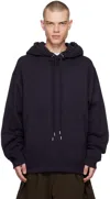 Dries Van Noten Navy Loose Fit Hoodie In 509 Navy