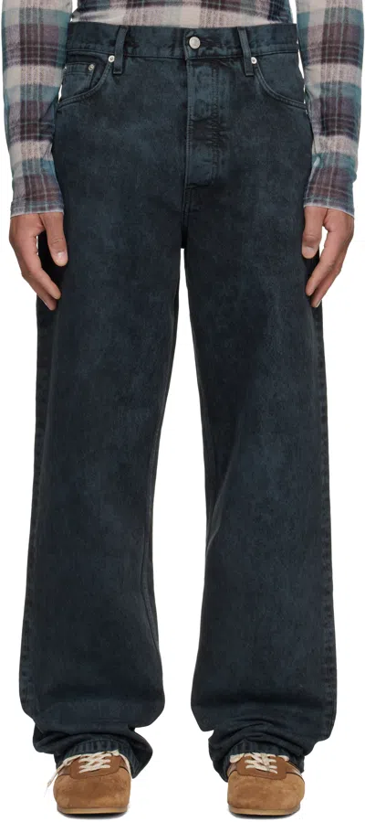 DRIES VAN NOTEN NAVY LOOSE-FIT JEANS