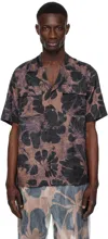 Dries Van Noten Floral Pattern Shirt With Chest Pockets And Short Sleeves In 977 Dessin C