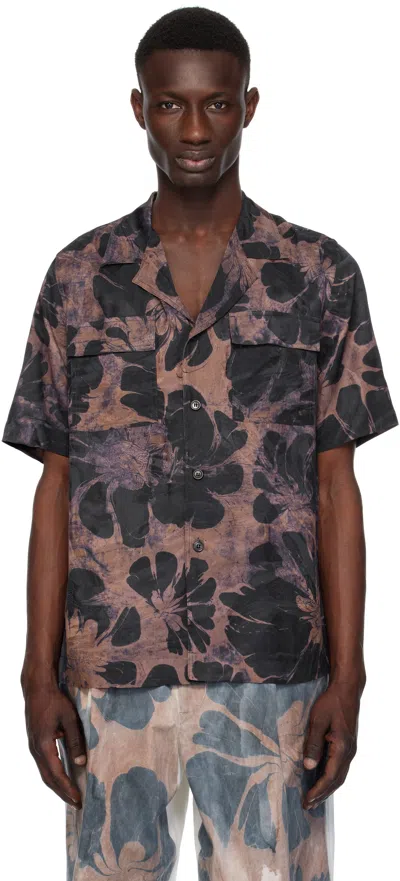 Dries Van Noten Floral Pattern Shirt With Chest Pockets And Short Sleeves In Multi
