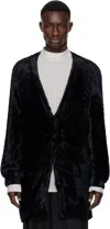 Dries Van Noten Navy Viscose Cardigan In Navy 509