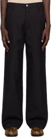 Dries Van Noten Navy Wool & Linen Trousers In 509 Navy