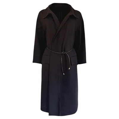 Pre-owned Dries Van Noten New  Black Cotton Three-quarter Coat Size Xs